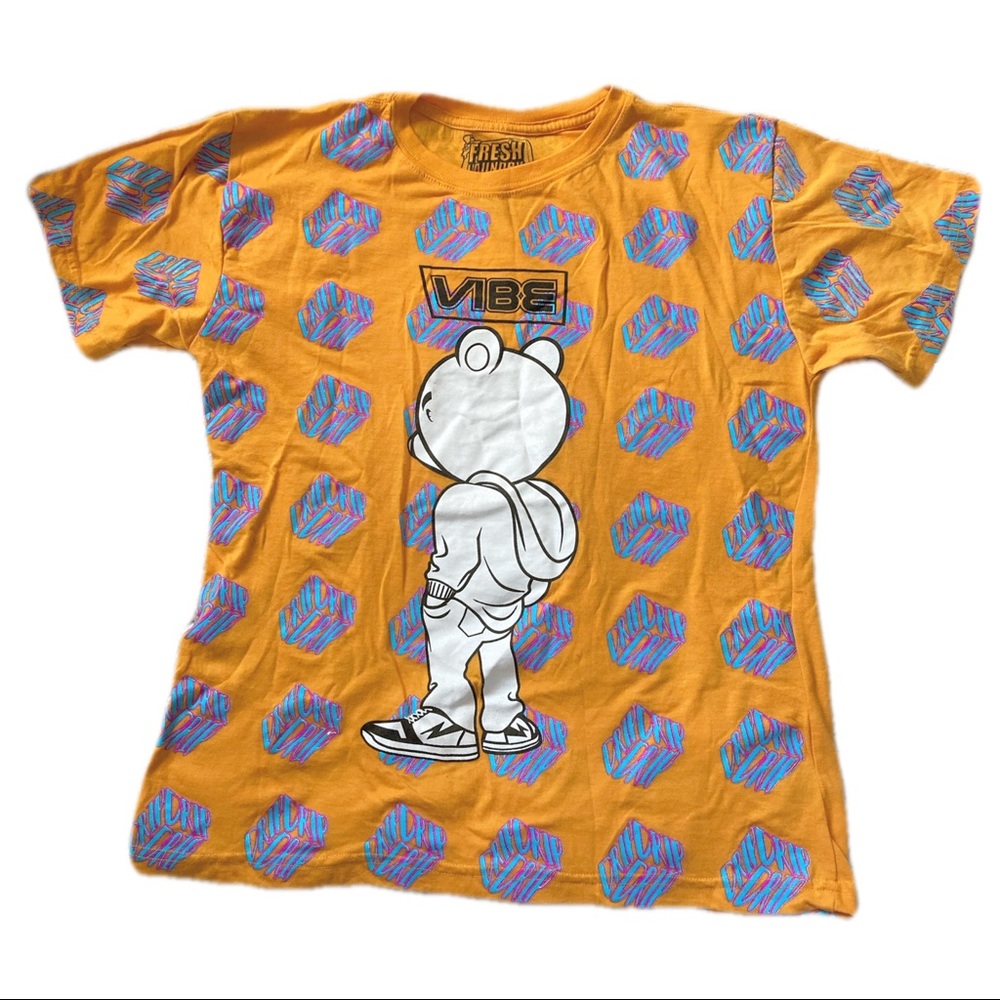 Drip Vibe Bear Fresh Laundry T Shirt XL Golden Yellow Drippy DripDripDrip Tee